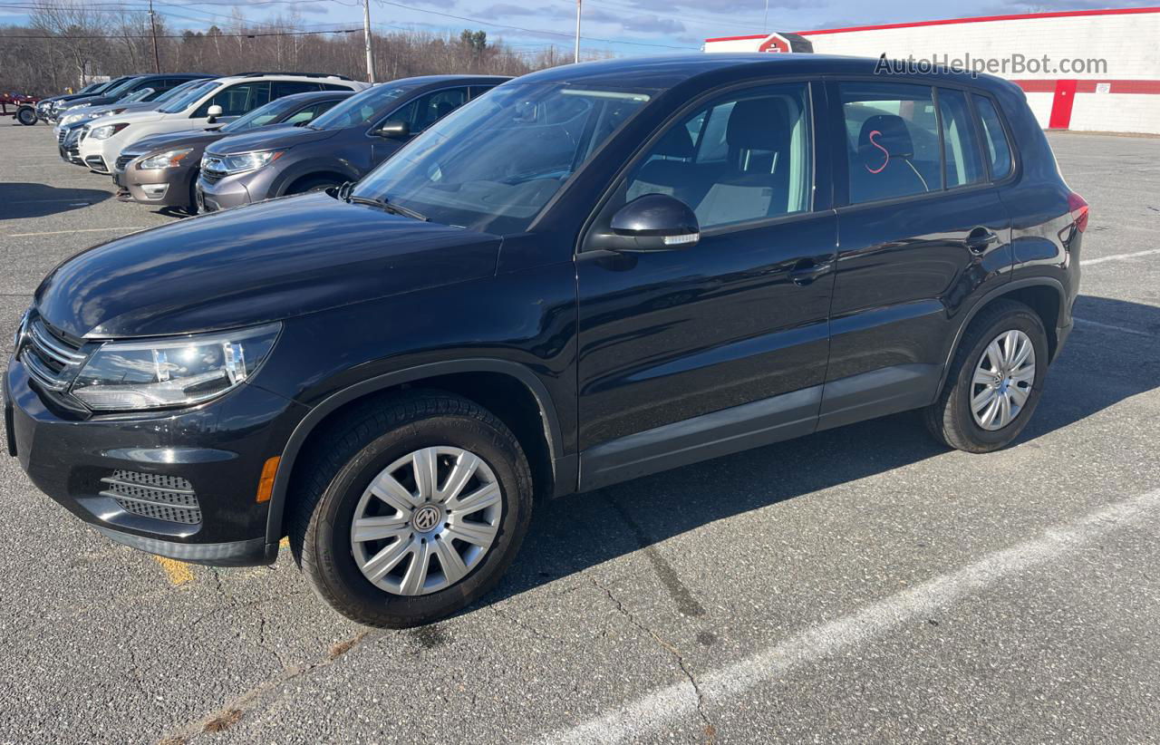 2013 Volkswagen Tiguan S Black vin: WVGCV7AX2DW532058