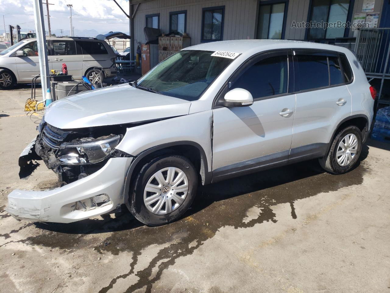 2013 Volkswagen Tiguan S Silver vin: WVGCV7AX6DW519636