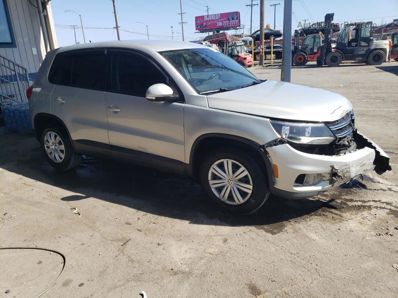 2013 Volkswagen Tiguan S Silver vin: WVGCV7AX6DW519636