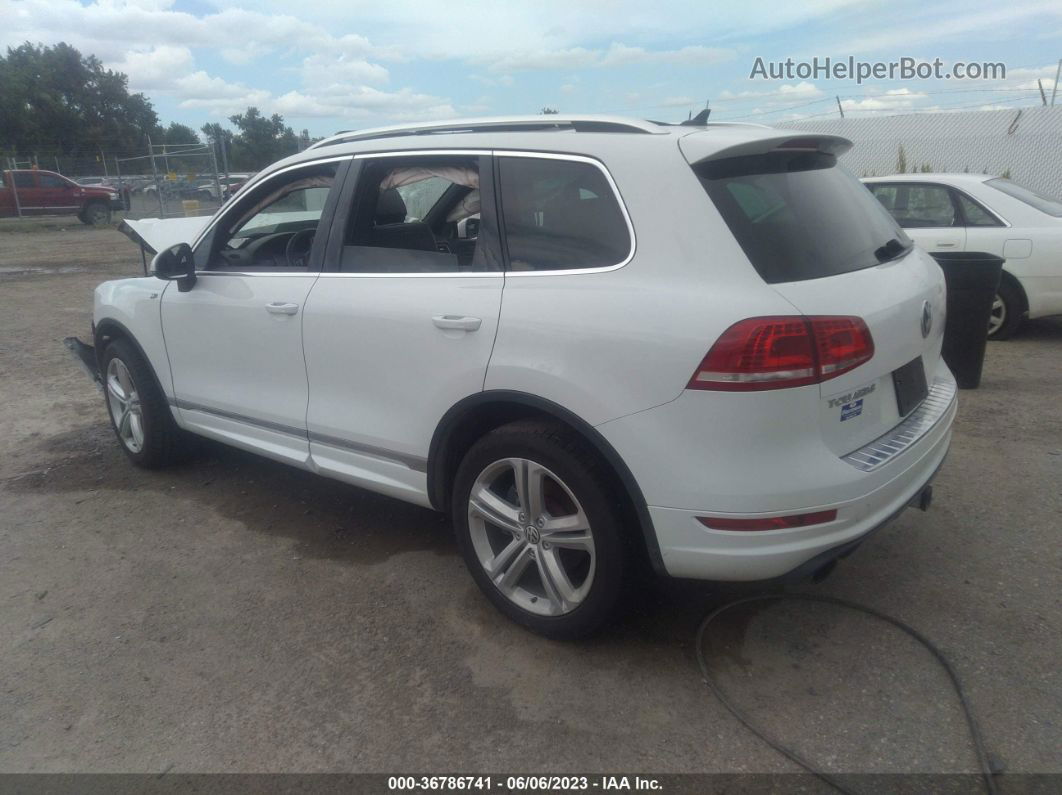 2014 Volkswagen Touareg R-line Белый vin: WVGDF9BP1ED007307