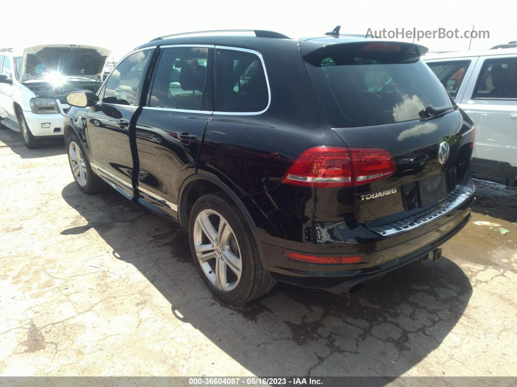 2014 Volkswagen Touareg R-line Black vin: WVGDF9BP1ED008568