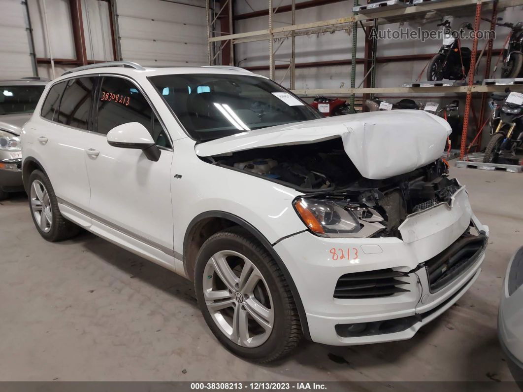 2014 Volkswagen Touareg Tdi R-line White vin: WVGDP9BP3ED014451