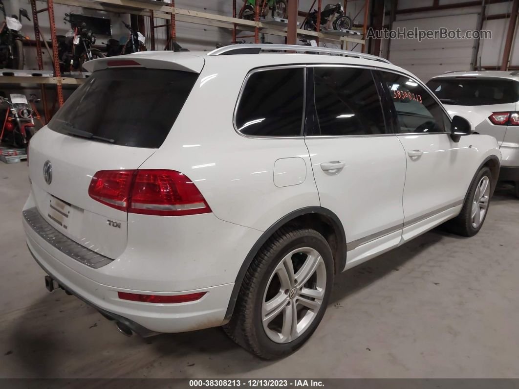 2014 Volkswagen Touareg Tdi R-line White vin: WVGDP9BP3ED014451