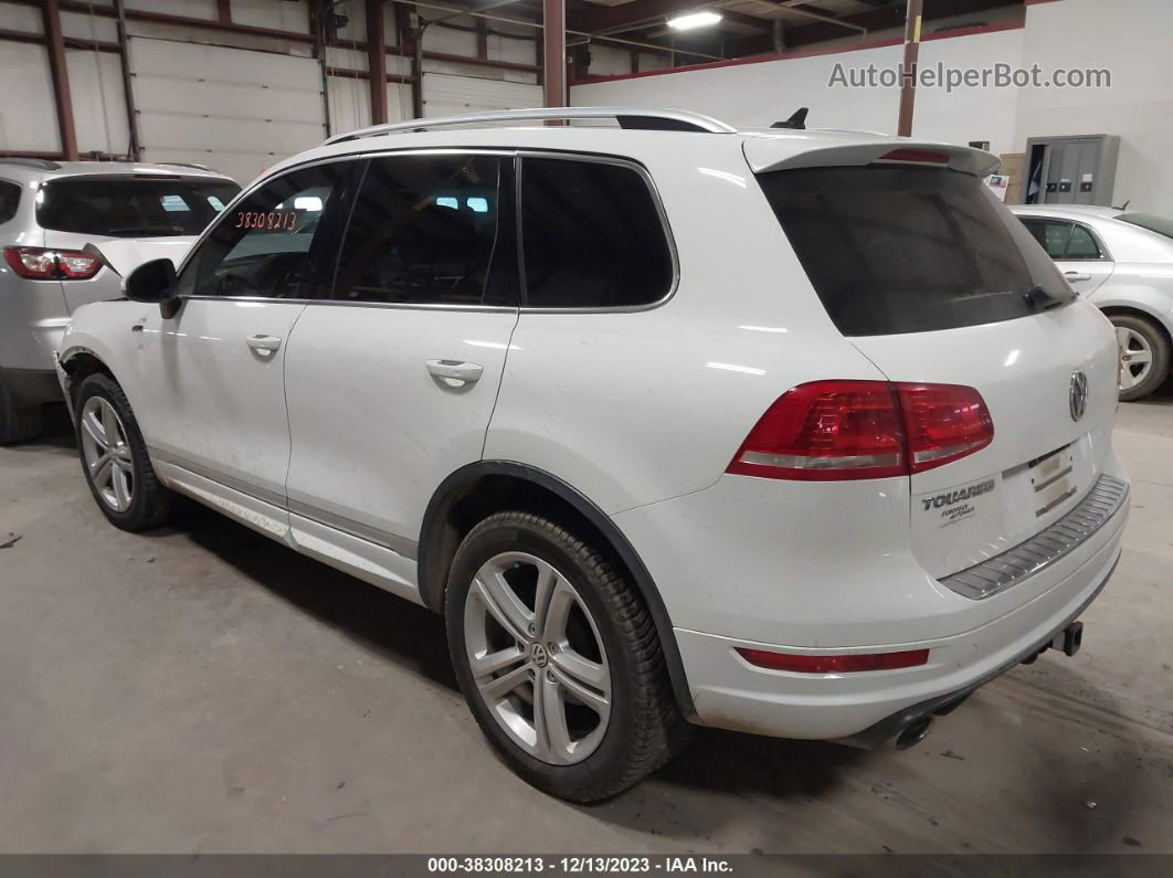 2014 Volkswagen Touareg Tdi R-line White vin: WVGDP9BP3ED014451