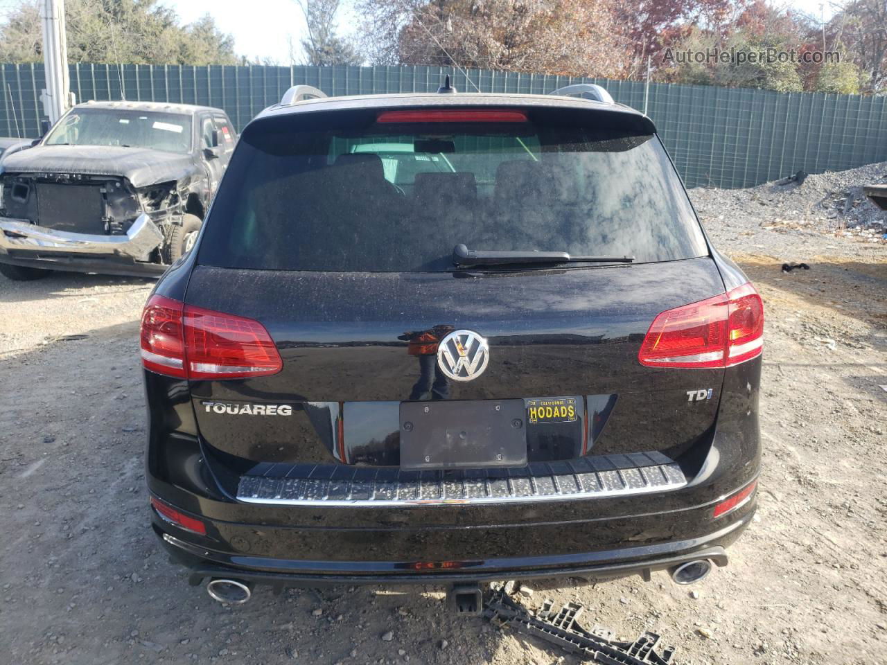 2014 Volkswagen Touareg Tdi Black vin: WVGDP9BPXED008159