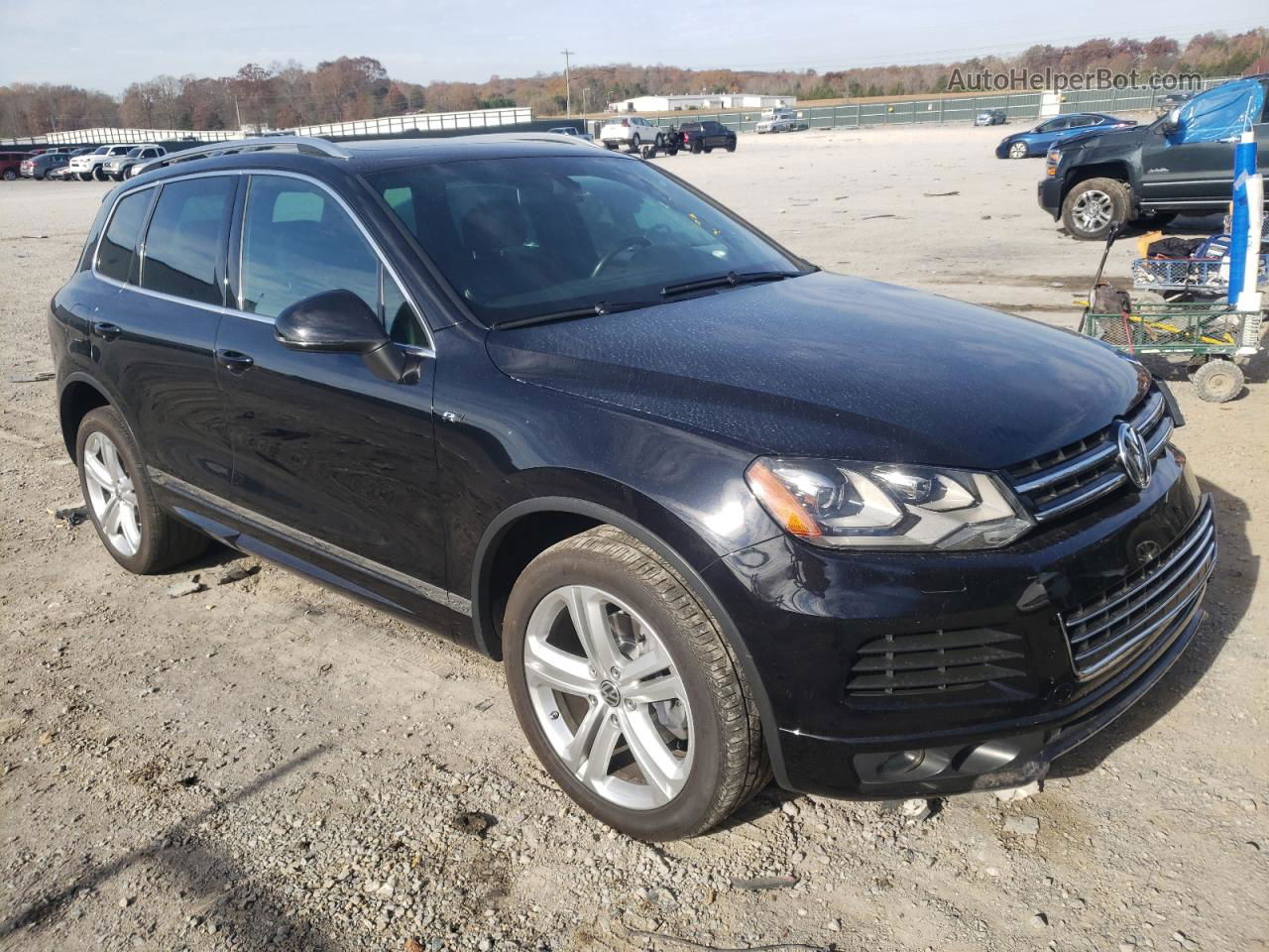 2014 Volkswagen Touareg Tdi Black vin: WVGDP9BPXED008159