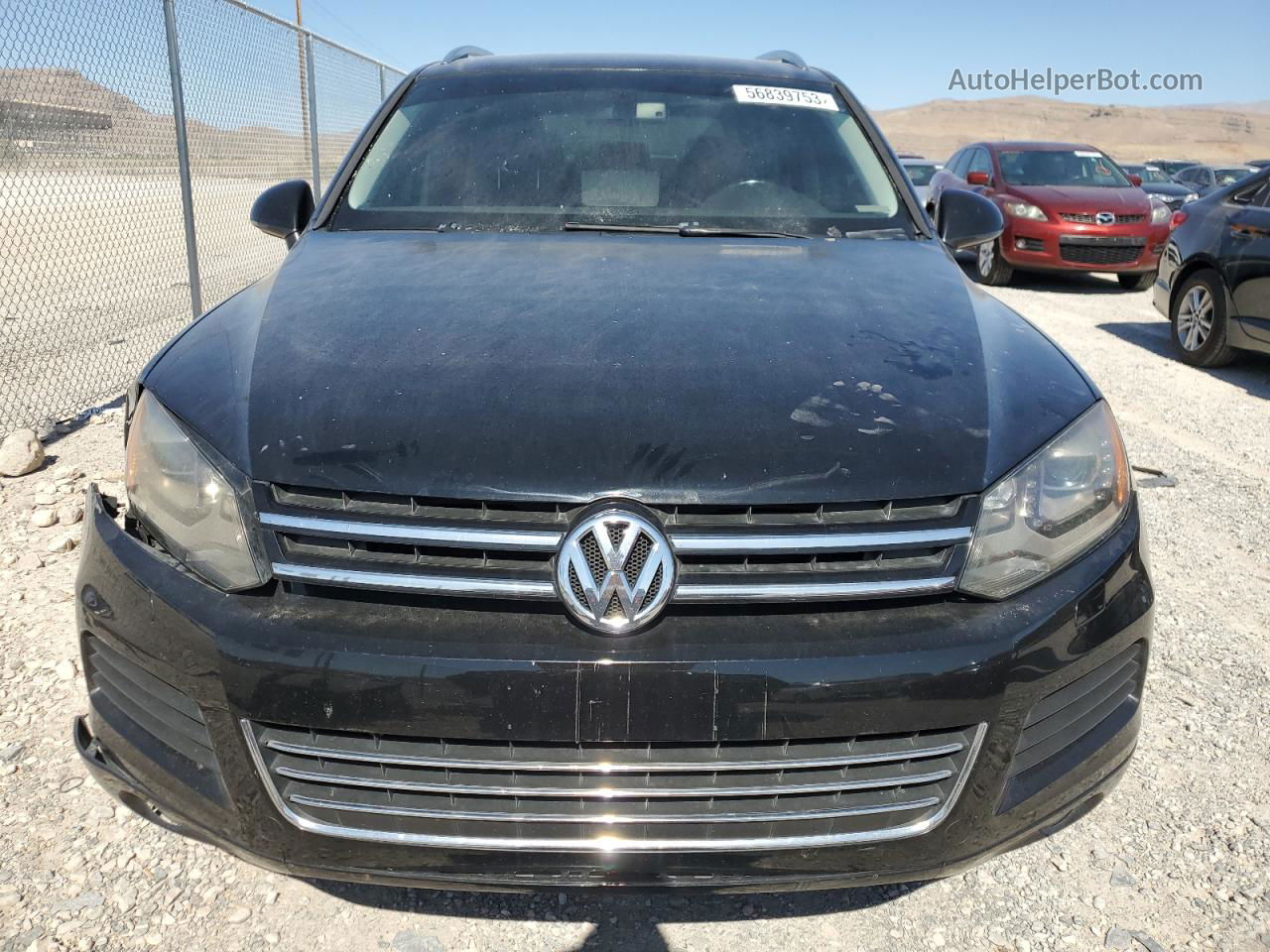 2012 Volkswagen Touareg V6 Black vin: WVGEF9BP0CD006229