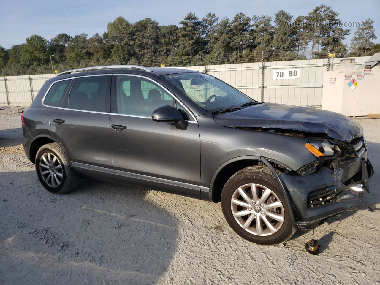 2012 Volkswagen Touareg V6 Gray vin: WVGEF9BP0CD009440