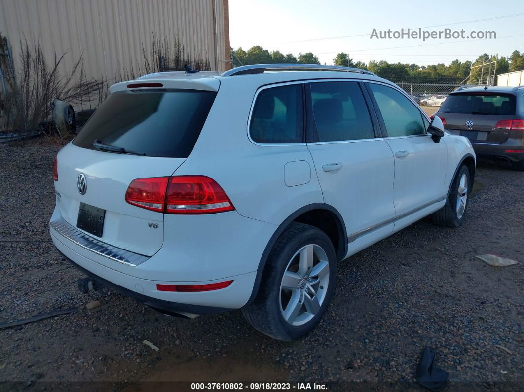 2012 Volkswagen Touareg Lux White vin: WVGEF9BP0CD010913