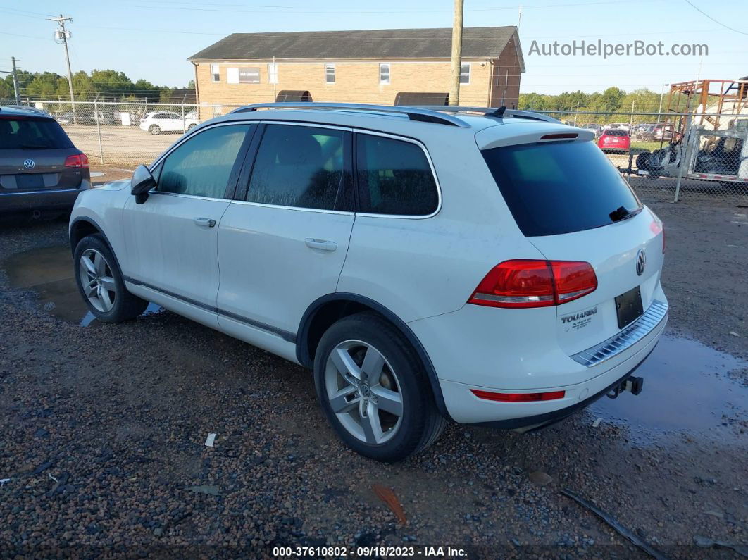 2012 Volkswagen Touareg Lux White vin: WVGEF9BP0CD010913