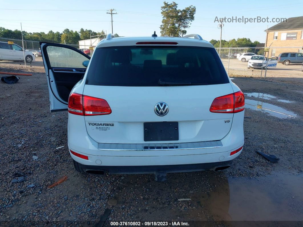 2012 Volkswagen Touareg Lux White vin: WVGEF9BP0CD010913