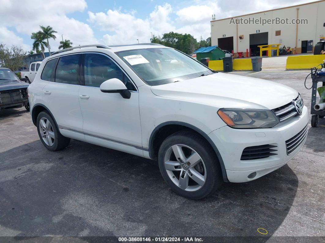 2012 Volkswagen Touareg Vr6 Lux White vin: WVGEF9BP0CD010913