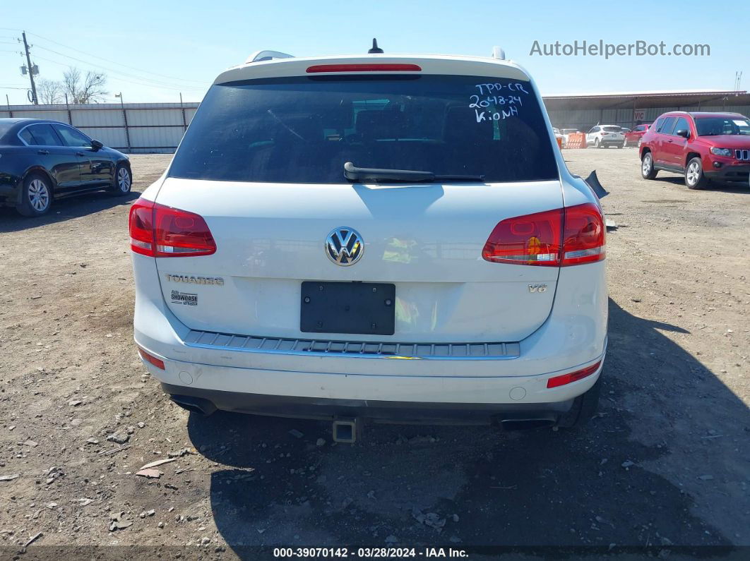 2013 Volkswagen Touareg Vr6 Lux White vin: WVGEF9BP0DD002540