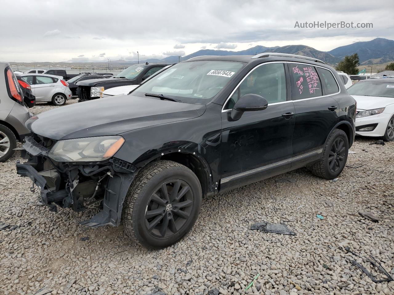 2013 Volkswagen Touareg V6 Black vin: WVGEF9BP0DD003963