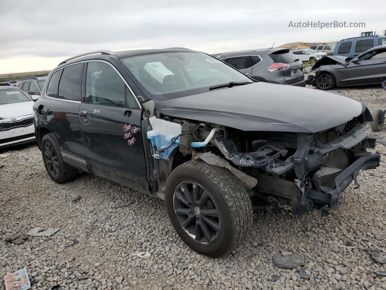 2013 Volkswagen Touareg V6 Black vin: WVGEF9BP0DD003963