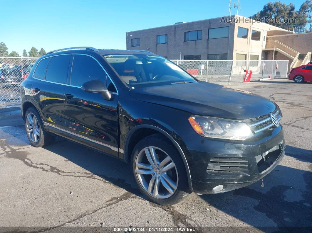 2012 Volkswagen Touareg Vr6 Executive Black vin: WVGEF9BP1CD007762