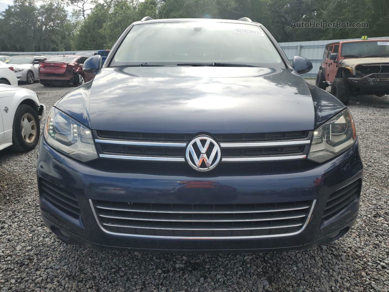 2012 Volkswagen Touareg V6 Blue vin: WVGEF9BP1CD008782