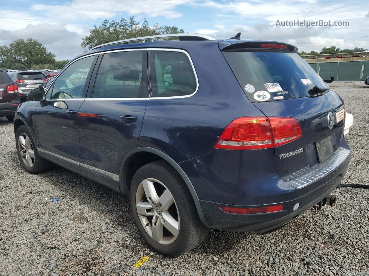 2012 Volkswagen Touareg V6 Blue vin: WVGEF9BP1CD008782