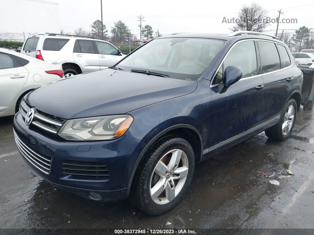 2012 Volkswagen Touareg Vr6 Lux Dark Blue vin: WVGEF9BP1CD009690