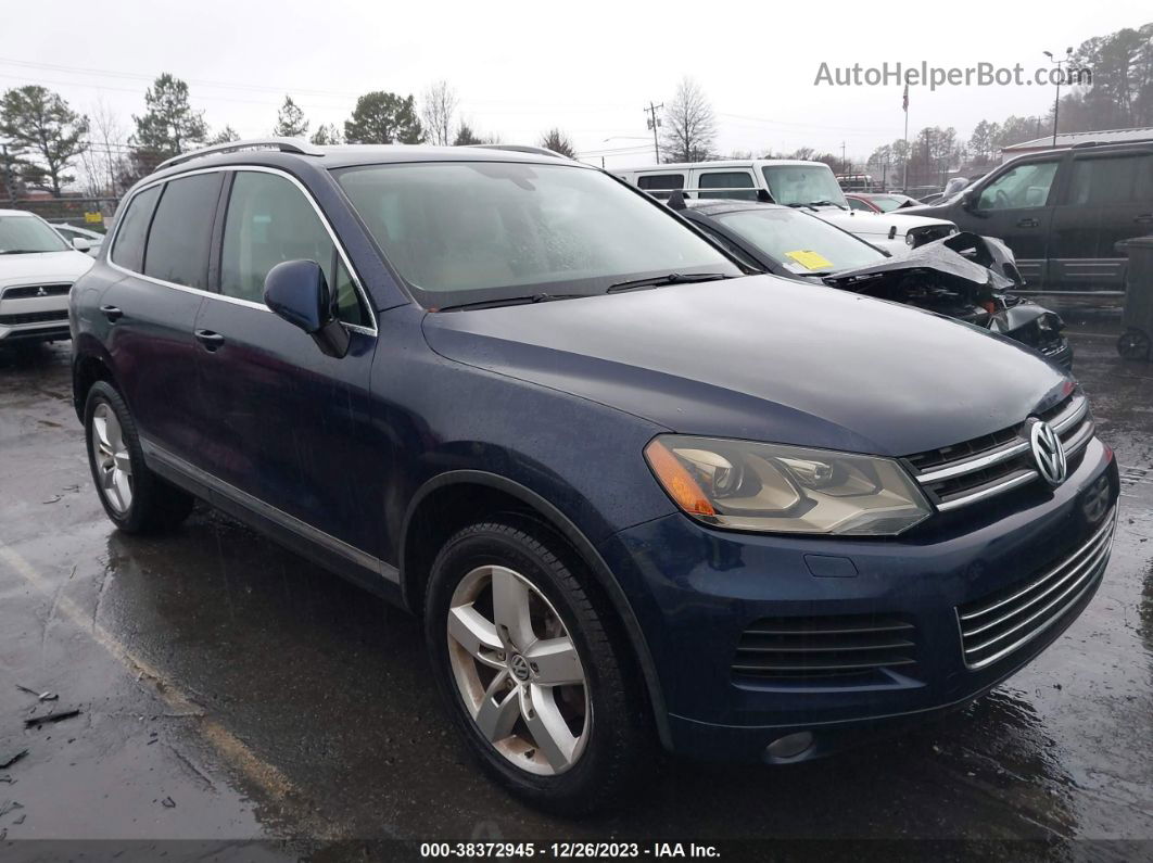 2012 Volkswagen Touareg Vr6 Lux Dark Blue vin: WVGEF9BP1CD009690