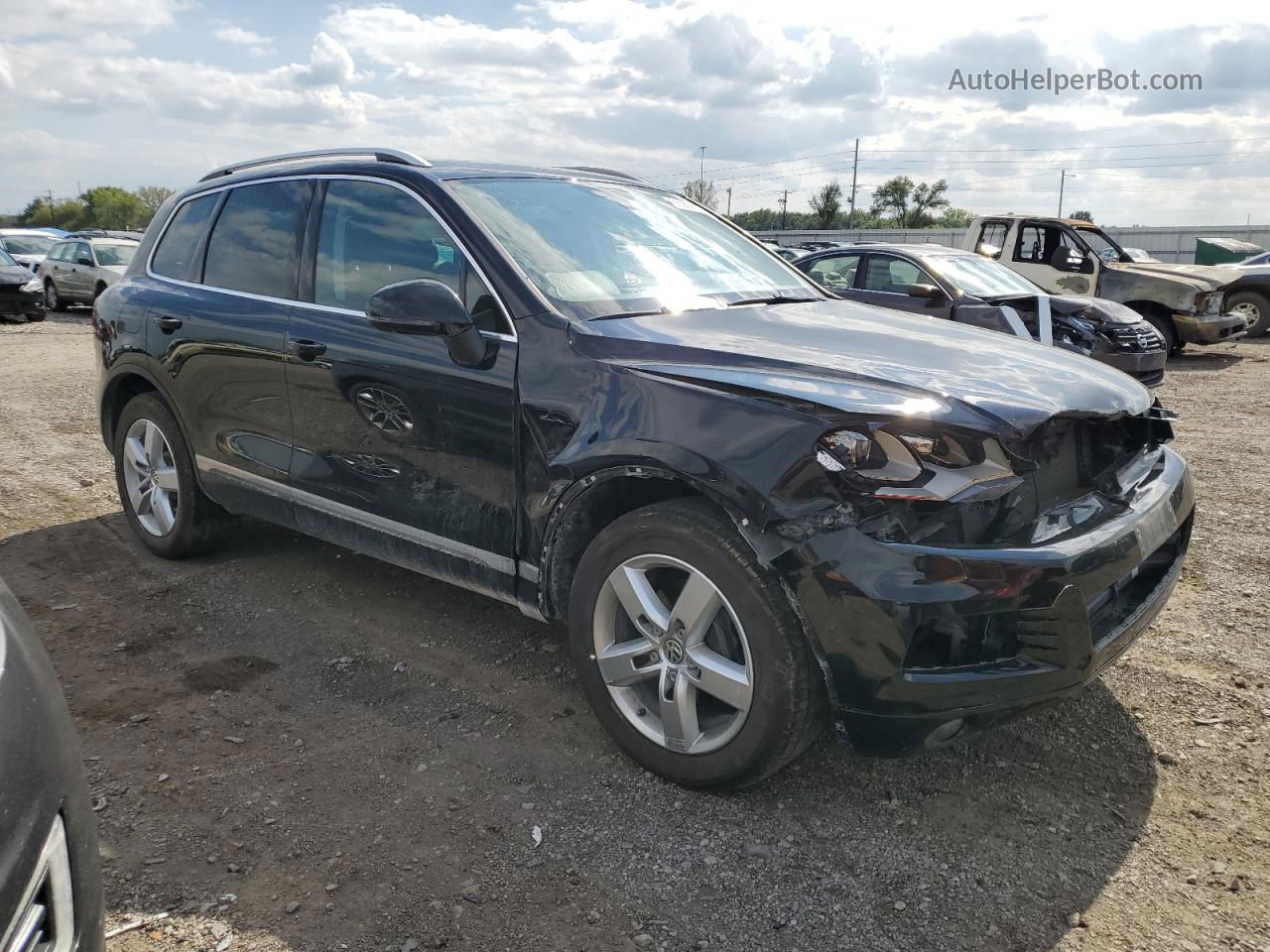 2013 Volkswagen Touareg V6 Black vin: WVGEF9BP1DD005480