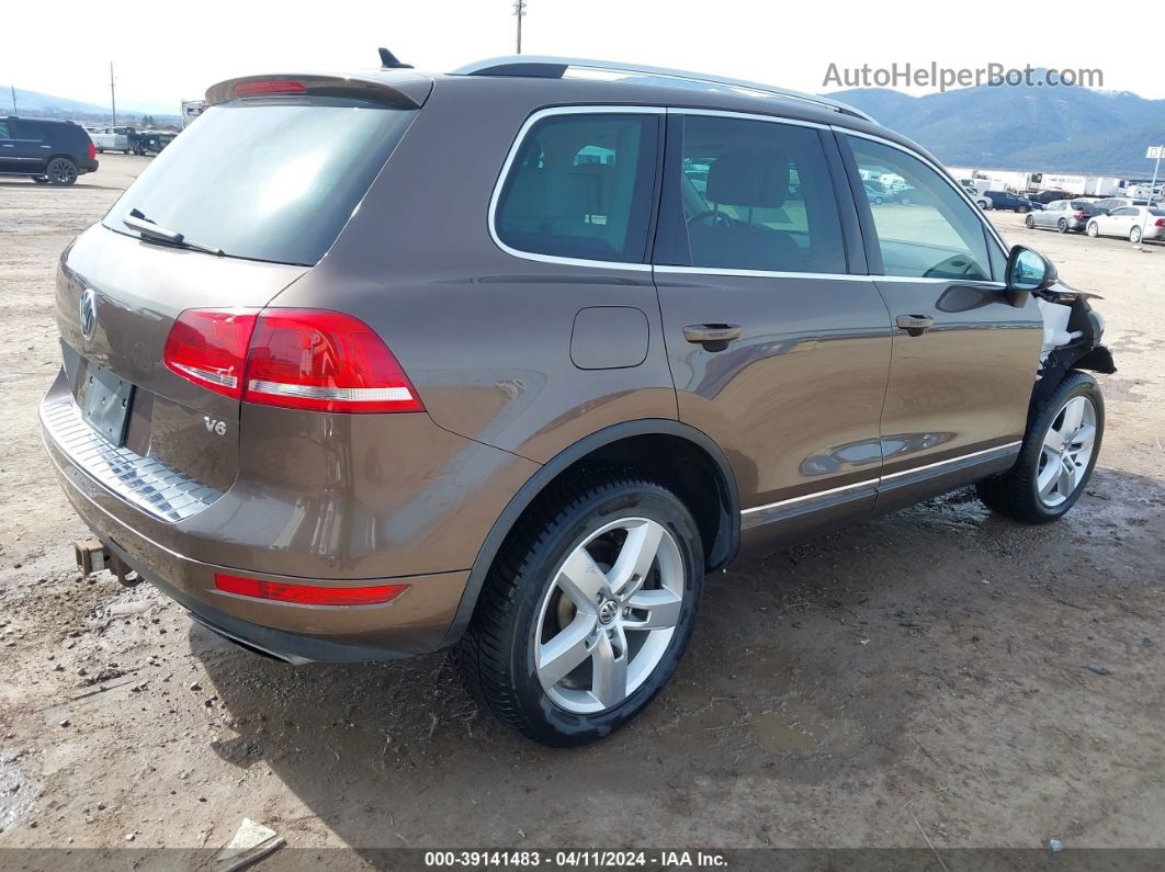 2013 Volkswagen Touareg Vr6 Lux Brown vin: WVGEF9BP1DD006483