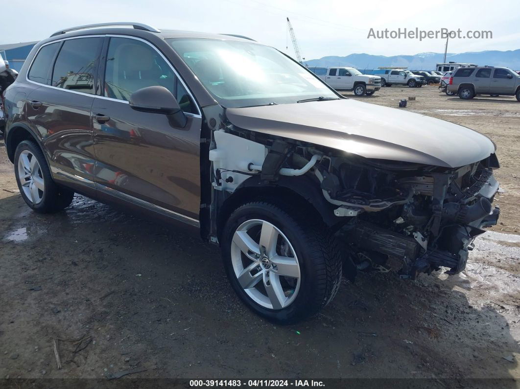 2013 Volkswagen Touareg Vr6 Lux Brown vin: WVGEF9BP1DD006483