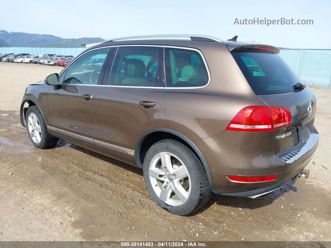 2013 Volkswagen Touareg Vr6 Lux Brown vin: WVGEF9BP1DD006483