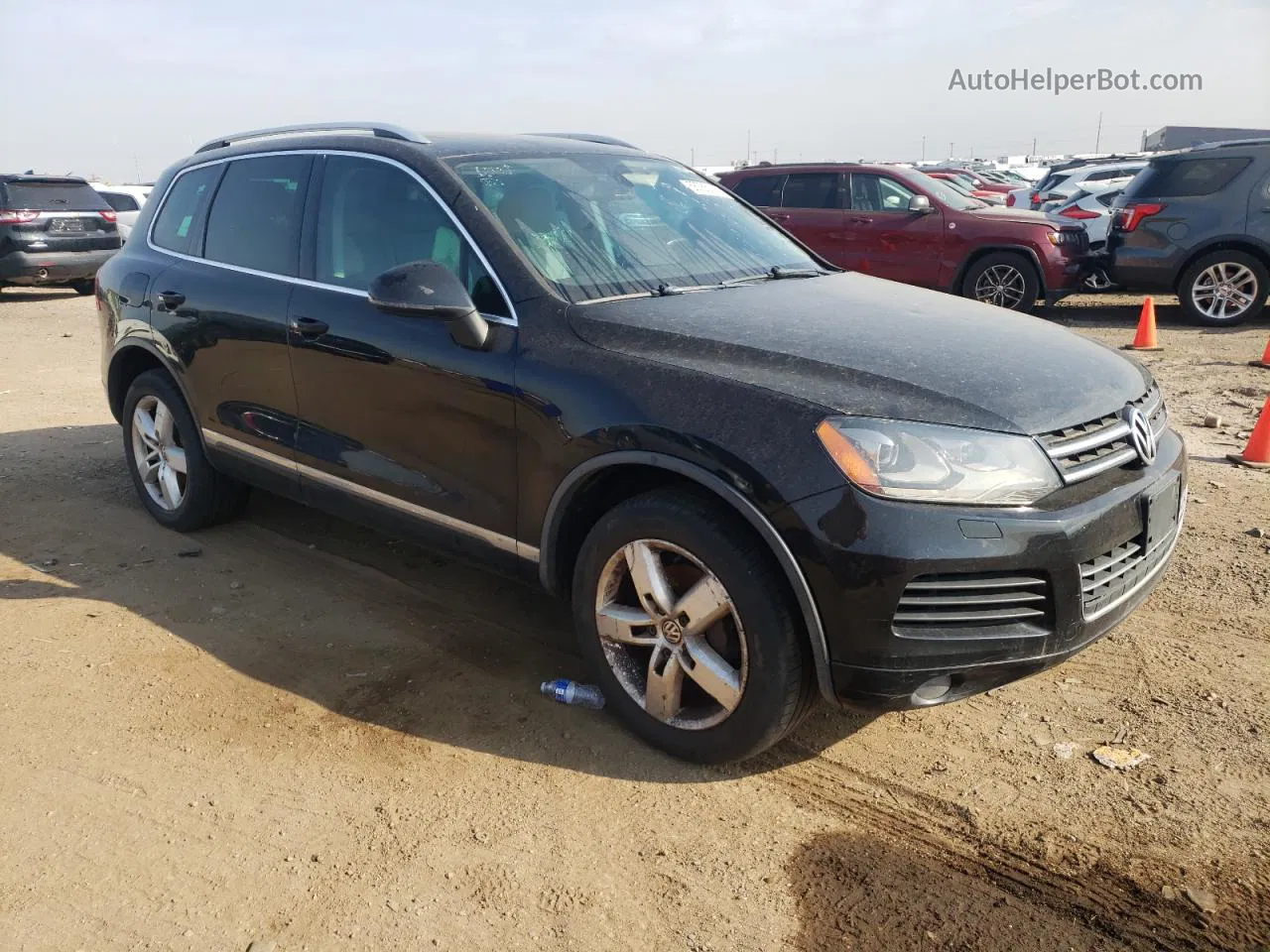 2012 Volkswagen Touareg V6 Black vin: WVGEF9BP2CD011965