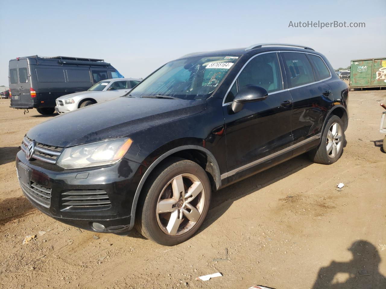 2012 Volkswagen Touareg V6 Black vin: WVGEF9BP2CD011965