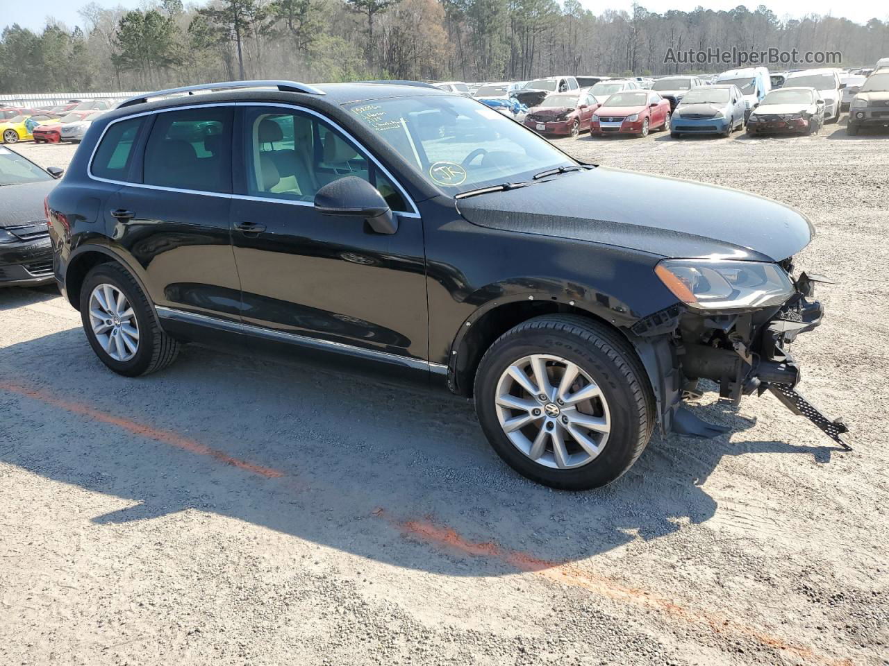 2013 Volkswagen Touareg V6 Black vin: WVGEF9BP2DD001308