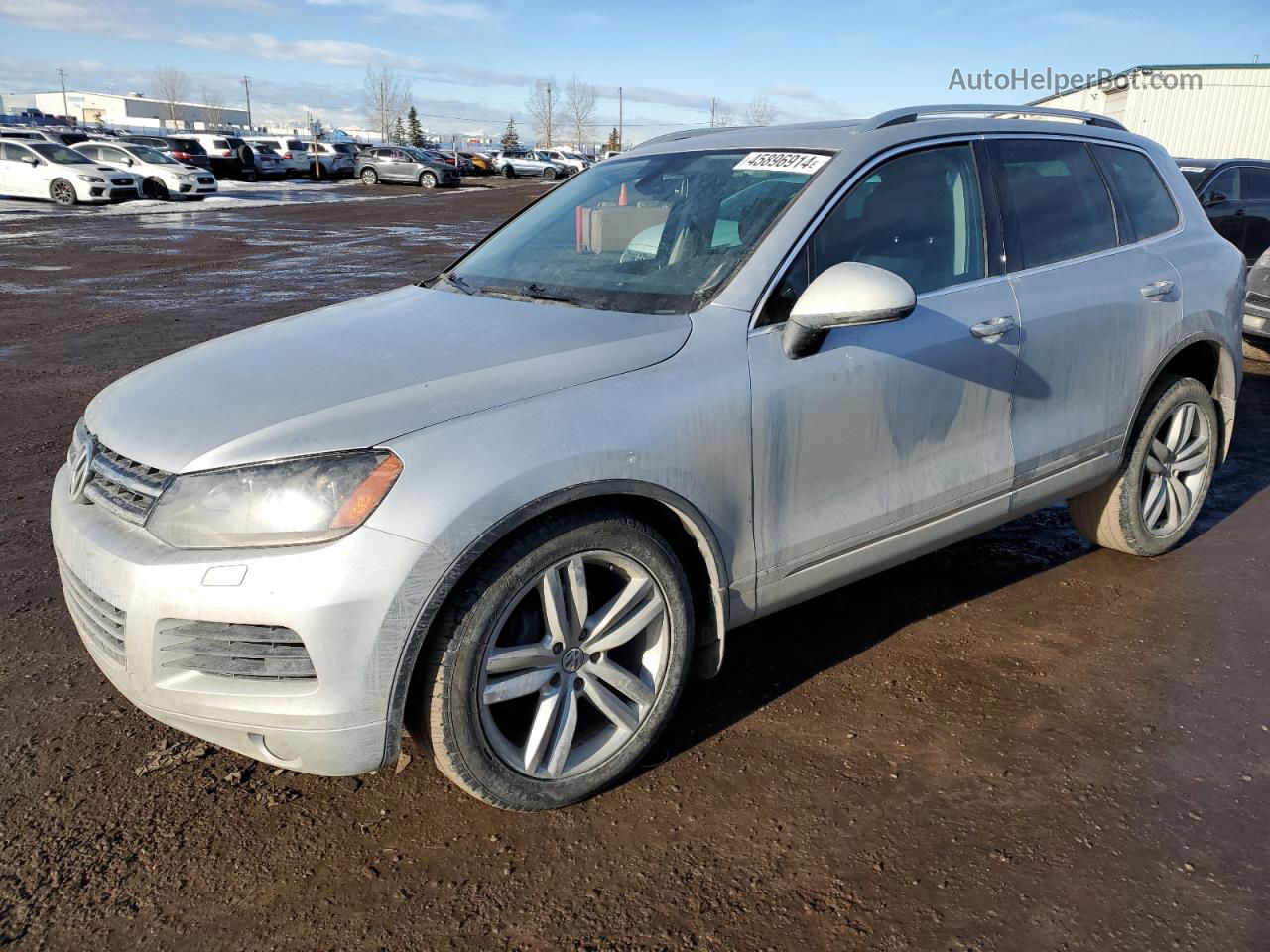 2013 Volkswagen Touareg V6 Silver vin: WVGEF9BP2DD008808