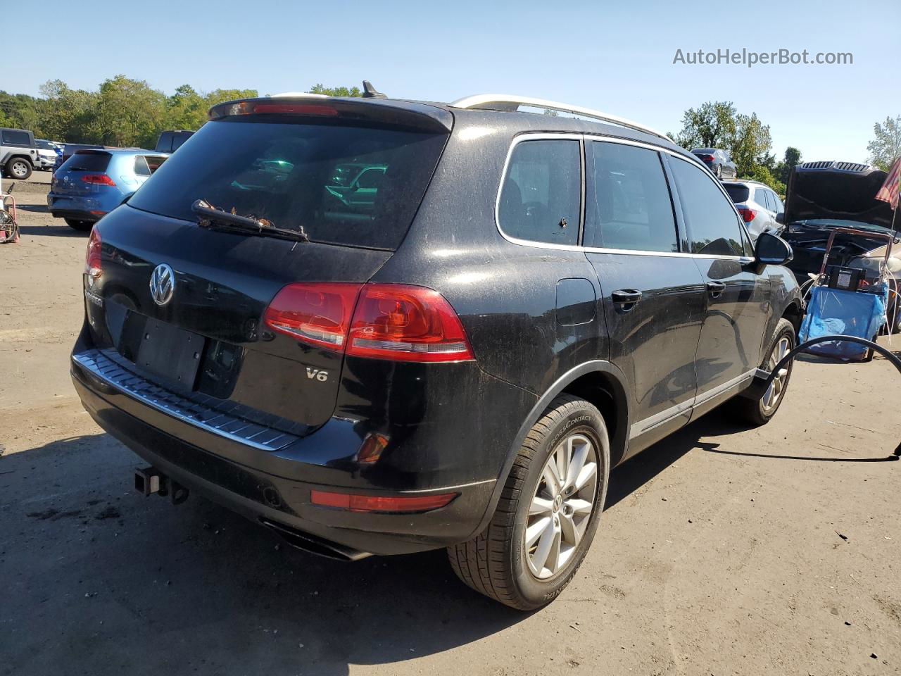 2014 Volkswagen Touareg V6 Black vin: WVGEF9BP2ED015470