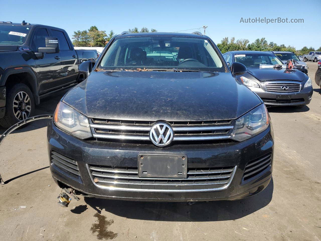 2014 Volkswagen Touareg V6 Black vin: WVGEF9BP2ED015470