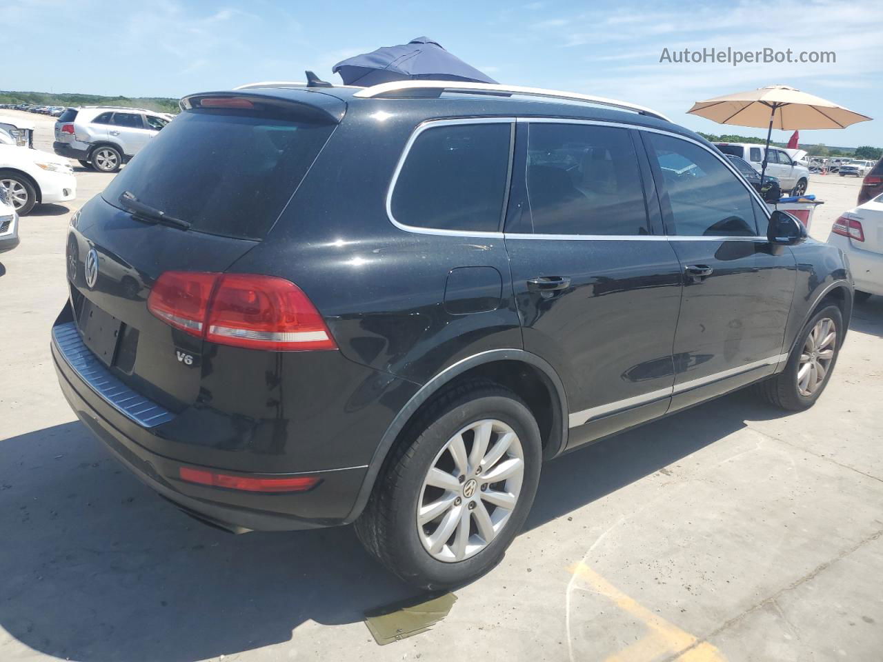 2012 Volkswagen Touareg V6 Черный vin: WVGEF9BP3CD009478