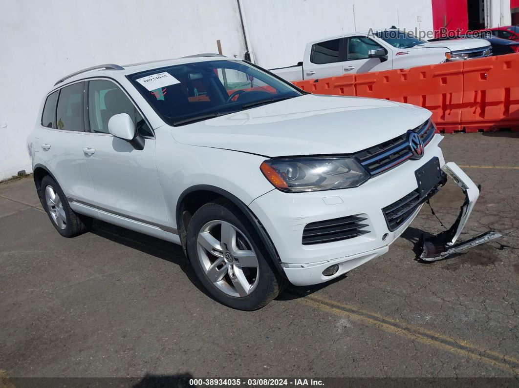 2012 Volkswagen Touareg Vr6 Lux White vin: WVGEF9BP3CD010016