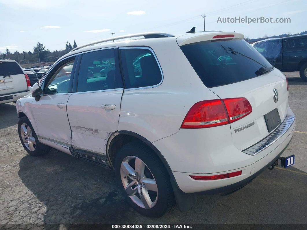 2012 Volkswagen Touareg Vr6 Lux White vin: WVGEF9BP3CD010016