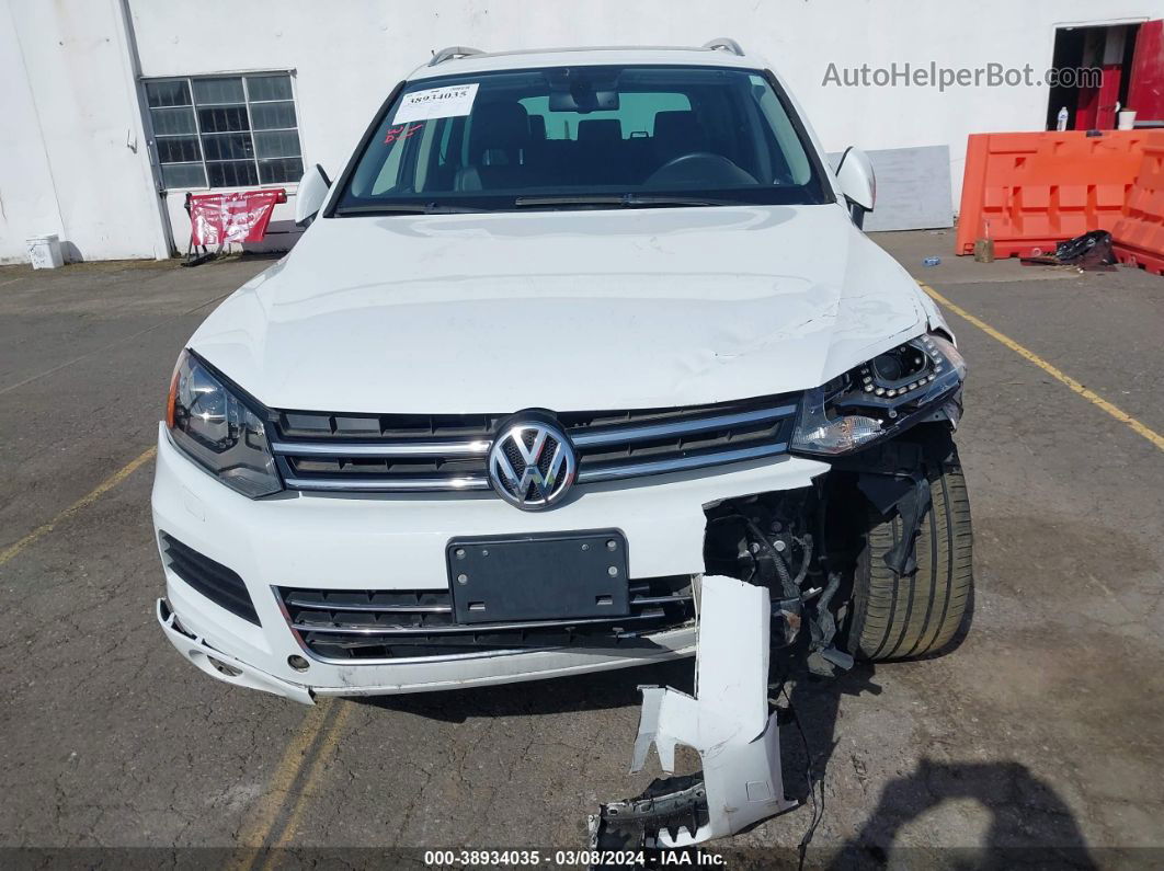 2012 Volkswagen Touareg Vr6 Lux White vin: WVGEF9BP3CD010016