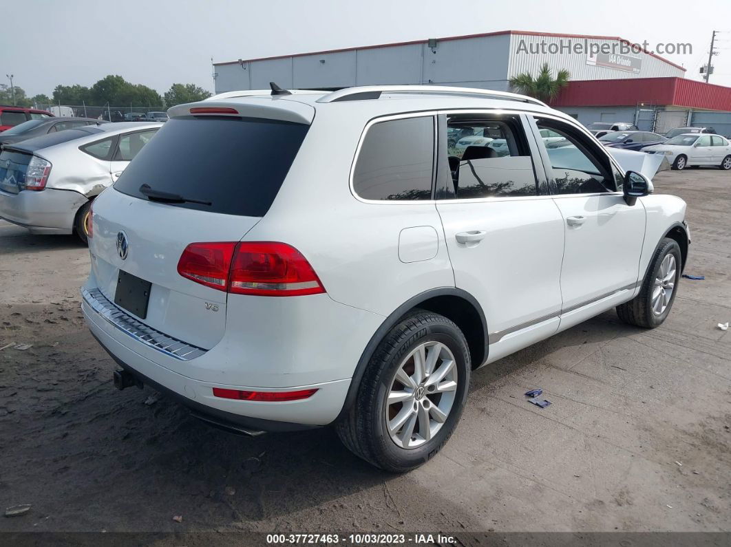 2013 Volkswagen Touareg Vr6 Sport White vin: WVGEF9BP3DD004895