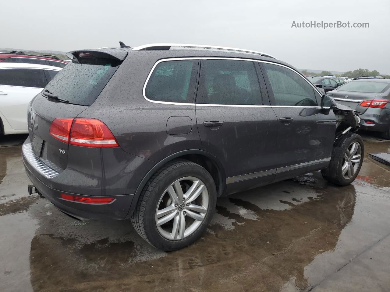 2013 Volkswagen Touareg V6 Gray vin: WVGEF9BP3DD005058