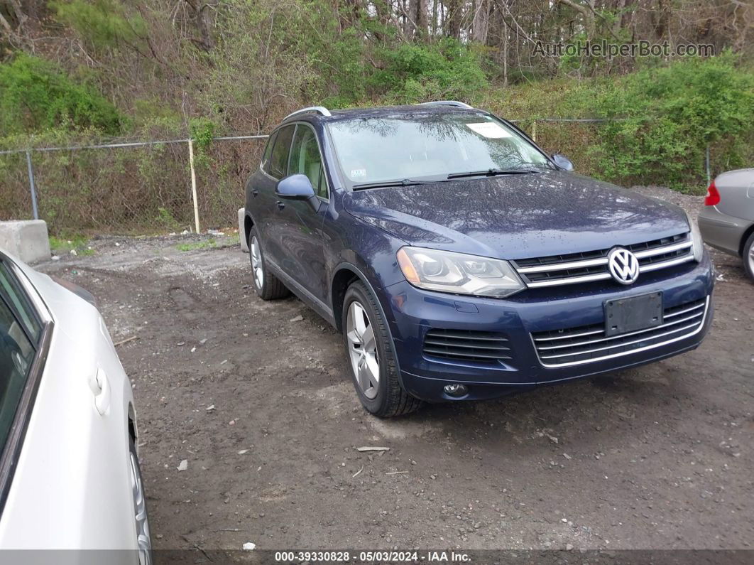 2013 Volkswagen Touareg Vr6 Lux Синий vin: WVGEF9BP3DD005495