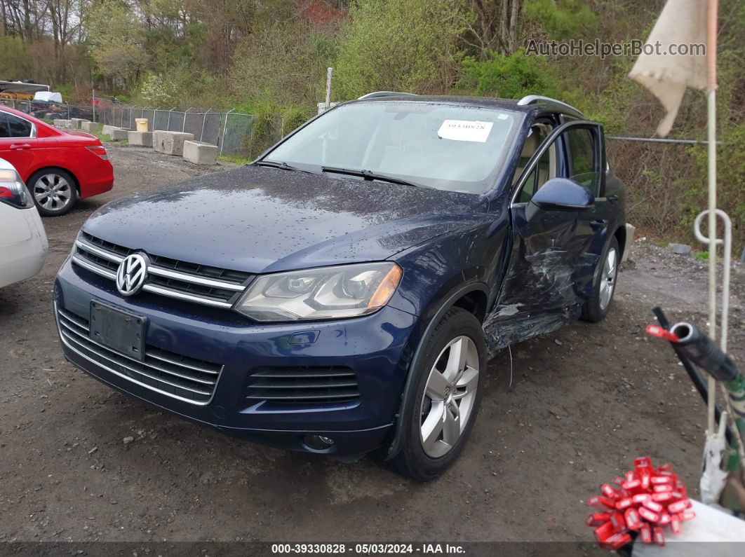 2013 Volkswagen Touareg Vr6 Lux Синий vin: WVGEF9BP3DD005495