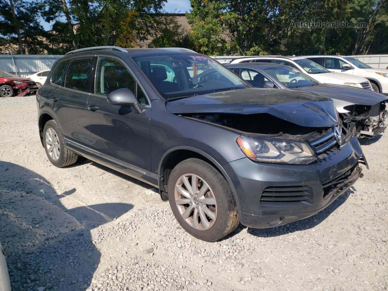 2012 Volkswagen Touareg V6 Gray vin: WVGEF9BP4CD007495