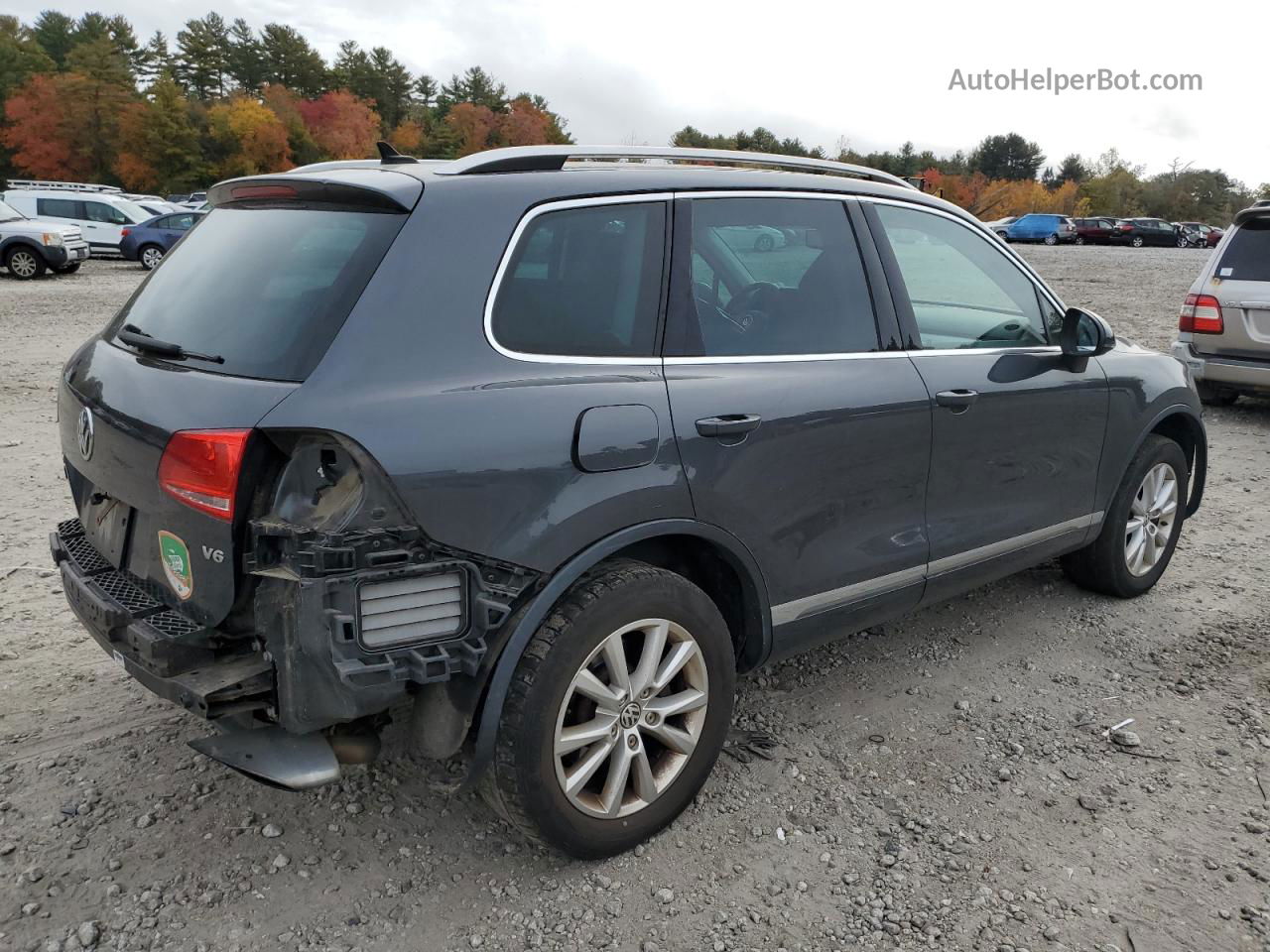 2014 Volkswagen Touareg V6 Gray vin: WVGEF9BP4ED008861