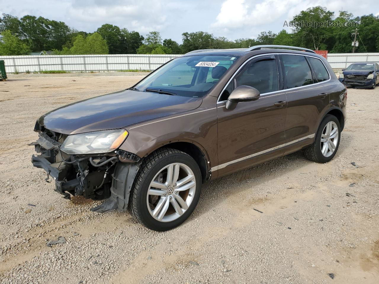 2012 Volkswagen Touareg V6 Brown vin: WVGEF9BP5CD007604