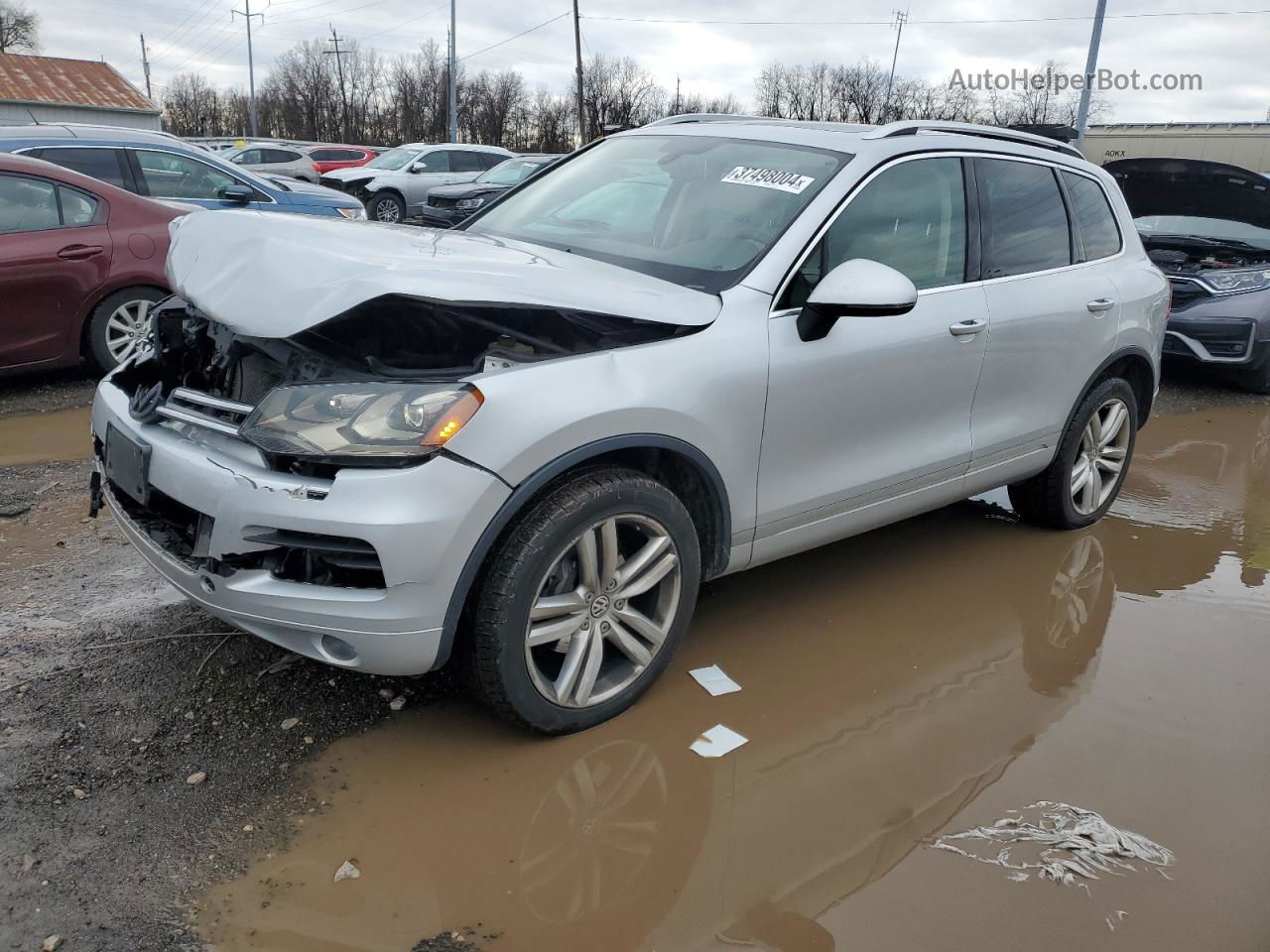 2013 Volkswagen Touareg V6 Silver vin: WVGEF9BP5DD000556