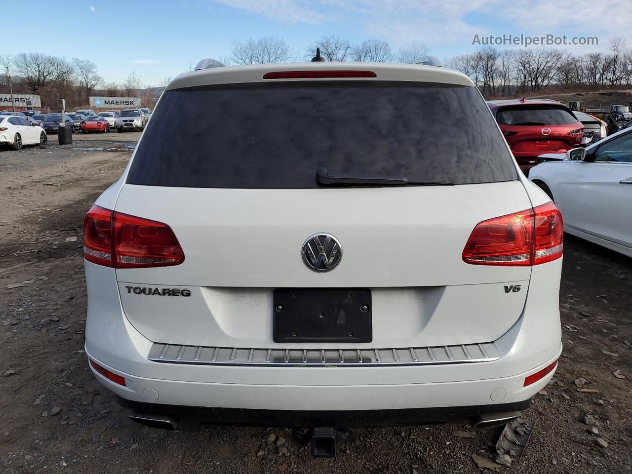 2013 Volkswagen Touareg V6 White vin: WVGEF9BP5DD001335