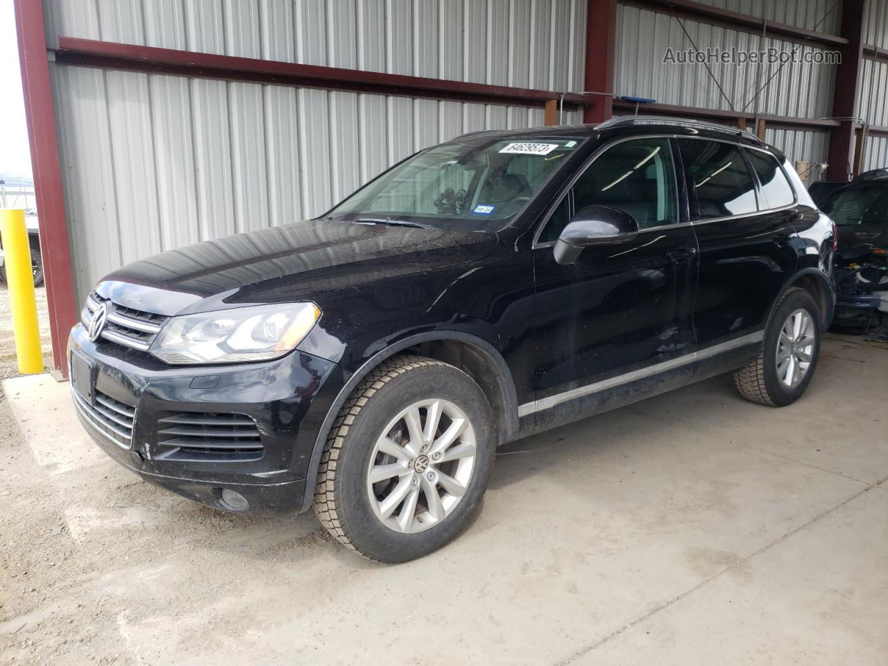 2014 Volkswagen Touareg V6 Black vin: WVGEF9BP5ED006181