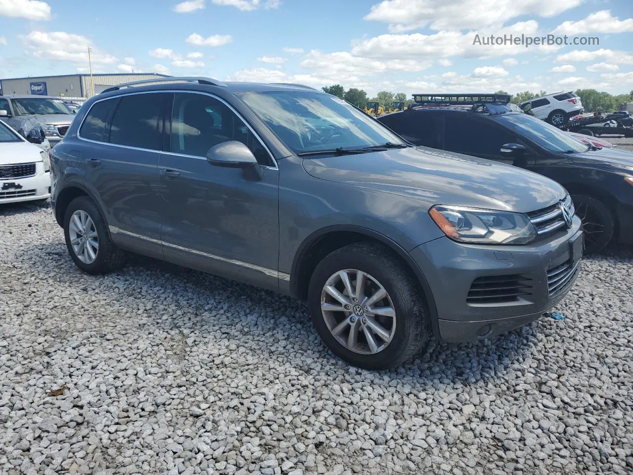 2014 Volkswagen Touareg V6 Gray vin: WVGEF9BP5ED007590