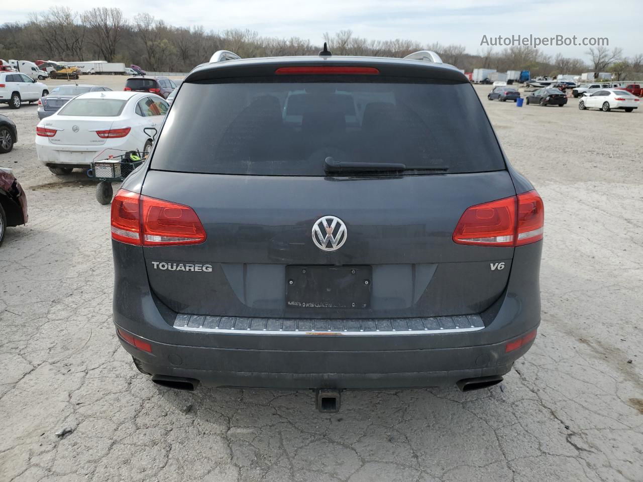 2014 Volkswagen Touareg V6 Gray vin: WVGEF9BP5ED012112